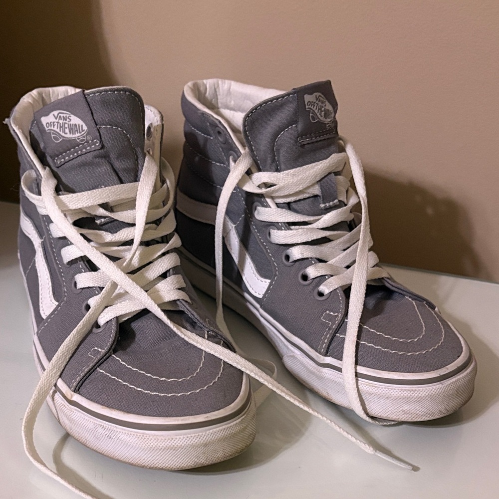 Vans Charcoal and White High-Top Sneakers